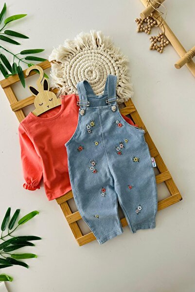 Minigimin Cicileri طقم أفرول لطفلة من My Little One's Cute Outfits، قطعتان، ب...