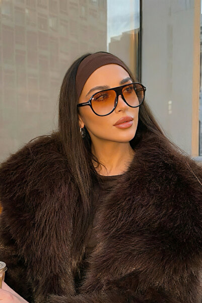 MACERATİ Cenny Unisex Black Framed Orange Sunglasses