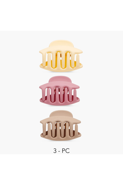 Lifestyle عبوة من 3 مشابك شعر صدفية بلمسة نهائية غير لامعة