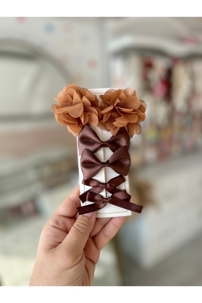 pempem bandana Baby Girl Children Mini Clip Hairpin Set Laser Flower Ribbon B...