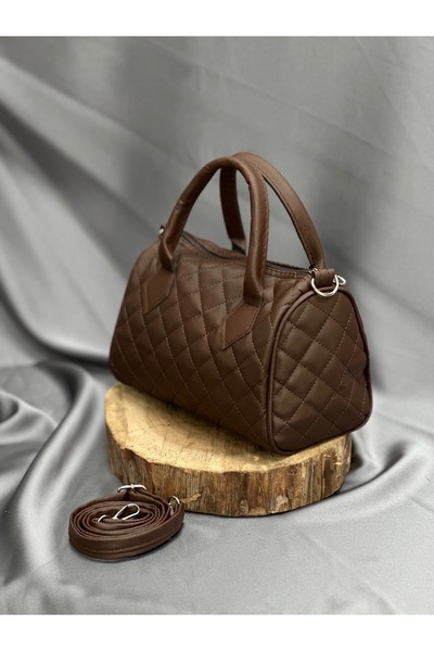 BENAHOLL Women's Bag Magnificent Quilted Stylish Patterned Mini Strap Hand and Shoulder Bag-Dn110 Dark Brown