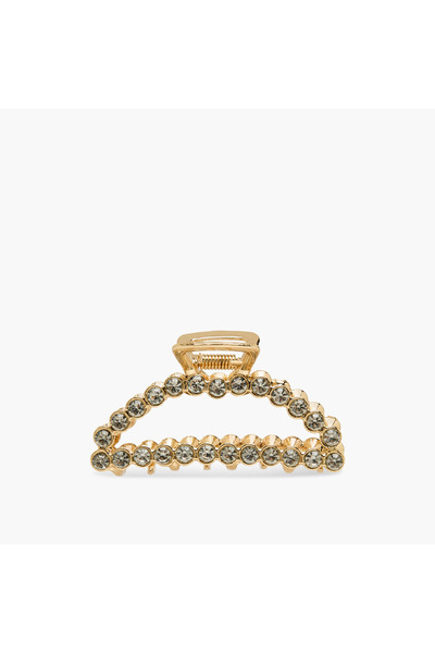 Lifestyle مشبك شعر منحني مزين بأحجار