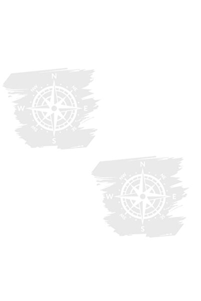 Oracal Set 2 stickere auto, rezistente la apa, Off Road, Busola, 30cm, alb