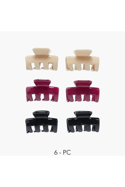 Lifestyle عبوة من 6 مشابك شعر مستطيلة