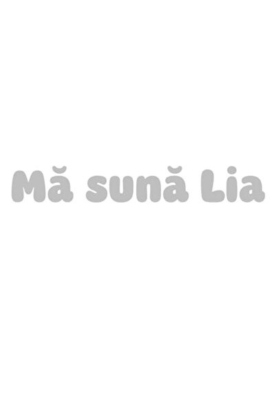 Oracal Sticker auto text „Ma suna Lia” – trend Romania, 50cm, gri