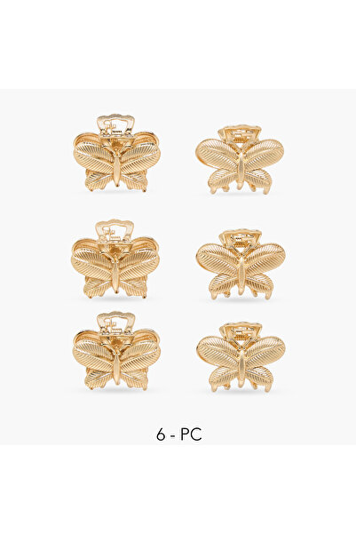 Lifestyle عبوة من 6 مشابك شعر على شكل فراشة