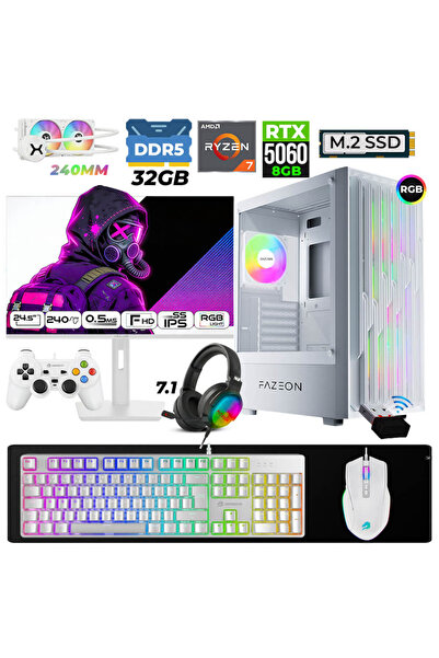 XASER Astra X550 Ryzen 7 9700X 32GB DDR5 Ram 1TB M.2 NVMe SSD 8GB RTX5060 Sıv...