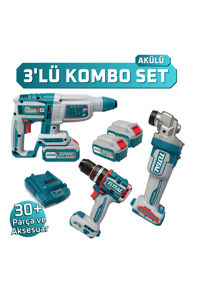 NZB Akülü 3lü Kombin Set Matkap Vidalama Spiral Taşlama 2x4Ah Batarya Taşıma ...
