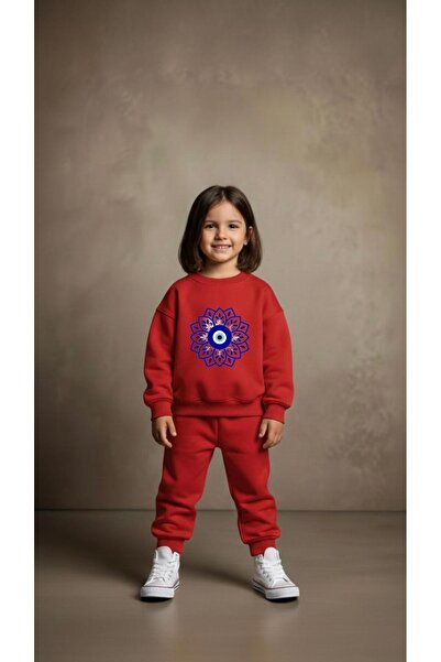 playwear سترة رياضية NAZAR مطبوع للفتيات والأولاد برقبة دائرية3 4-5-6-7-8-9-1...