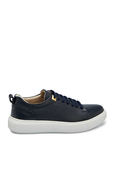 Tergan Lacivert Hakiki Deri Kadın Sneaker - K25S1AY68140-A38