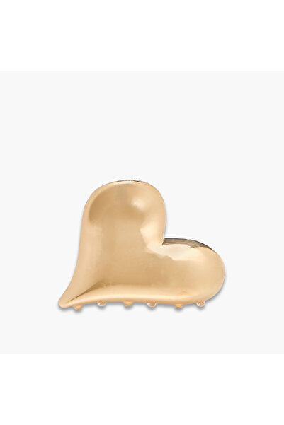 Lifestyle مشبك شعر على شكل قلب بلمسة نهائية معدنية