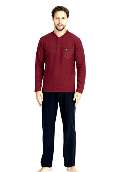 Erse 100% Cotton Thessaloniki Knitted Long Sleeve Men's Pajamas Set Winter