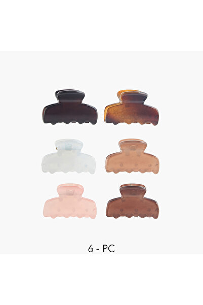 Lifestyle عبوة من 6 مشابك شعر بنقشة رخامية