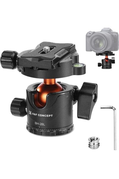 K&F CONCEPT Professional 28mm Metal Tripod Ball Head