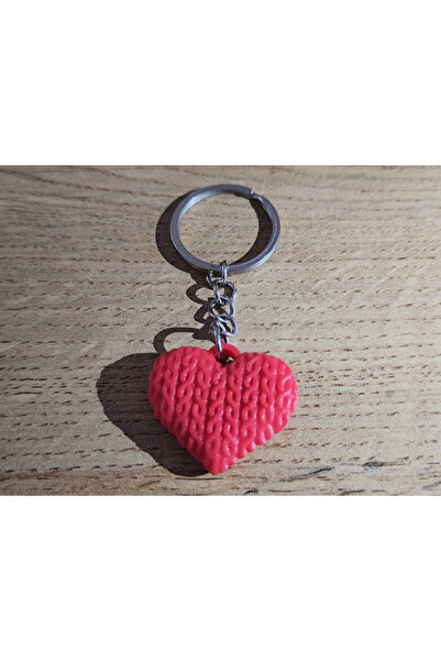 SORA DESIGN سلسلة مفاتيح زخرفية منسوجة على شكل قلب، إكسسوار للمفاتيح والحقائب