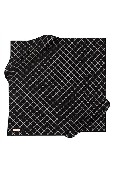 Pierre Cardin وشاح حرير أسود - 8902438 -911