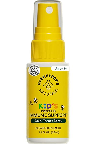 Beekeeper's Naturals بخاخ بروبوليس للحلق للأطفال - دعم المناعة وتخفيف التهاب ...