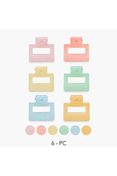 Lifestyle عبوة من 6 مشابك شعر مستطيلة الشكل