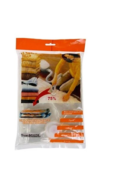 OEM Set of 5 Vacuum Storage Bags for Clothes, Size 60 x 80 cm, Transparent
