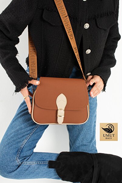 Çanta Sepetim حقيبة كروس وكتف نسائية ذات 4 أقسام مع غطاء