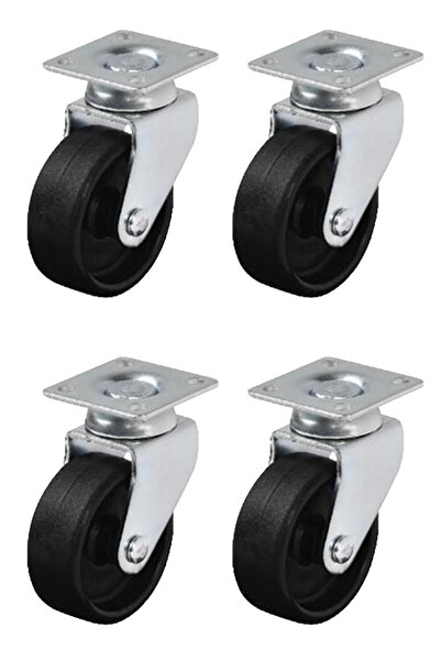 MegaVitrin 4 Pieces Hts 311 Swivel Furniture Wheel with Turntable 49 mm |   1...