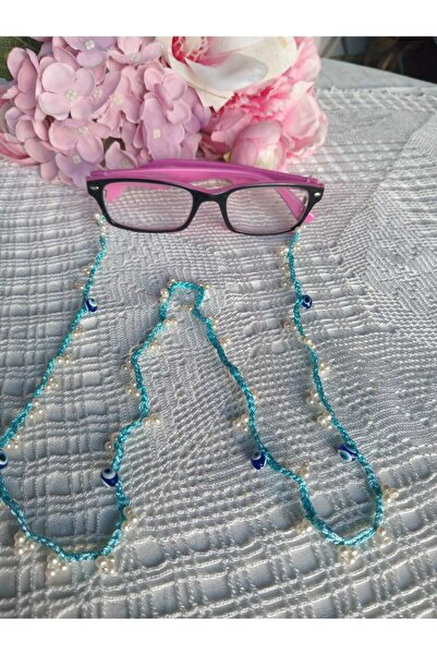 Bircan Hediyelik Glasses String with Blue Evil Eye Beads