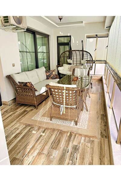 SERCANGARDEN (SALINCAK HEDİYELİ)Rattan Bahçe Takımı Oturma Grubu 2'lü - 7 Kiş...