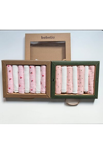 Bebelio %100 Coton 7li Bebek Ağız Silme Mendili 2 li Paket