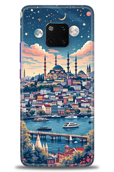 Rulet Aksesuar غطاء متوافق مع هاتف هواوي ميت 20 برو HD مطبوع - غطاء سيليكون ب...