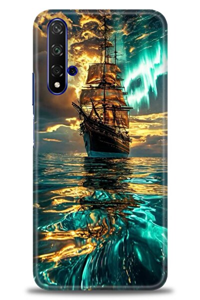 Rulet Aksesuar غطاء متوافق مع هاتف هواوي هونر مطبوع HD - غطاء سيليكون مصمم - 237