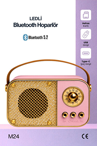 MetaForce Nostaljik Bluetooth Hoparlör | Bluetooth 5.2 | USB & TF Kart Destek...