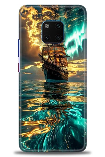 Rulet Aksesuar غطاء متوافق مع هاتف هواوي ميت 20 برو HD مطبوع - غطاء سيليكون م...