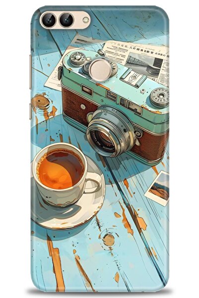 Rulet Aksesuar غطاء متوافق مع هاتف هواوي بي سمارت HD مطبوع - غطاء سيليكون مصم...