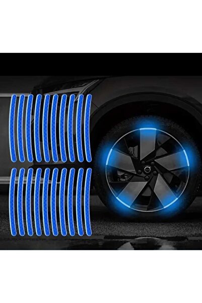 ÇEÇEN HOME 10 Adet Reflektif Jant Çıkartması Işıklı Lastik Jant Dekoru Yansıtıcı Tekerlek Stickerları
