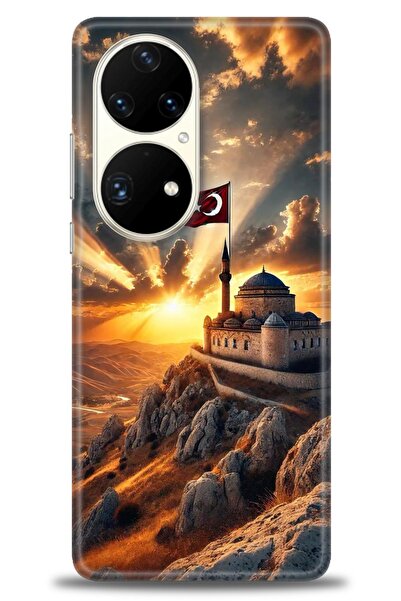 Rulet Aksesuar غطاء متوافق مع هاتف هواوي P50 برو HD مطبوع + واقي شاشة سيراميك...