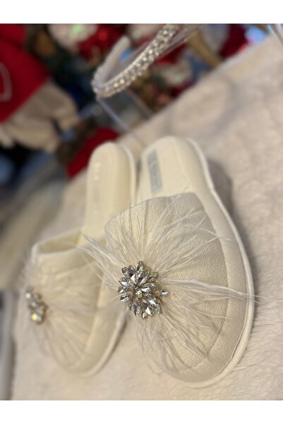 By Serpil Şener Taşlı ve tüylü Lohusa terlik taç- Lohusa seti