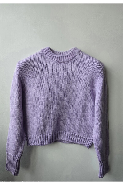 Park Karon سترة نسائية محبوكة برقبة دائرية من سيلانيك ذات ملمس ناعم 3014