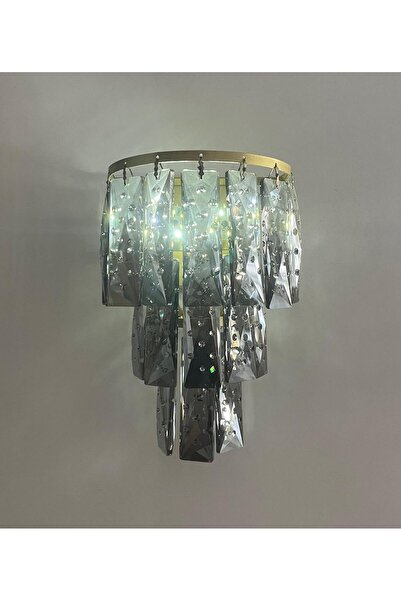 gaziantepavize Rüzgar Gold Kasa Lux Füme Taşlı Beyaz Işık Ledli 3 Katlı Pilli...