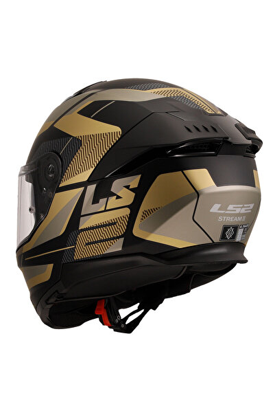 LS2 STREAM 2 ROAD MAT SİYAH-GOLD-GRİ KASK