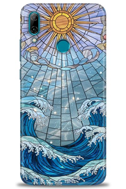 Rulet Aksesuar حافظة متوافقة مع هاتف هواوي بي سمارت 2019 HD مطبوع + واقي شاشة...