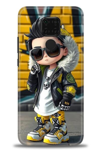 Rulet Aksesuar غطاء متوافق مع هاتف هواوي ميت 30 لايت HD مطبوع - غطاء سيليكون ...