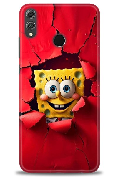 Rulet Aksesuar غطاء متوافق مع هاتف هواوي هونر 8X HD مطبوع - غطاء سيليكون مصمم...