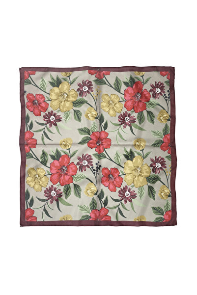 Sultan İpek Floral Patterned Scarf / Bandana 50X50Cm