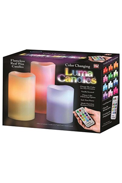 luma شموع LED بدون لهب، مجموعة إضاءة LED من 3 قطع، لون أبيض دافئ بالإضافة إلى...