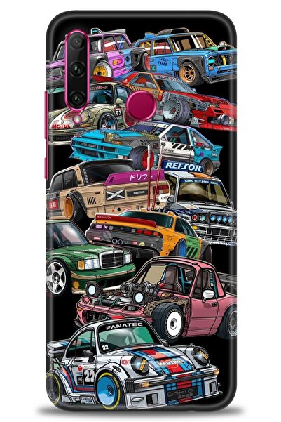 Rulet Aksesuar غطاء متوافق مع هاتف هواوي هونر 20 لايت HD مطبوع - غطاء سيليكون...