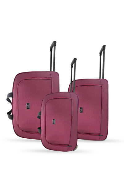 Set Jones Unisex Çekçekli Hostes Pilot 3'lü El Valiz Seti