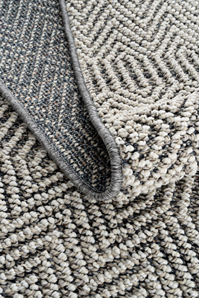 Cool Halı Elit Gri Bukleli İskandinav 6 Mt Dokuma 4 Mevsim Kesme Püsküllü Salon Oturma Odası Halısı