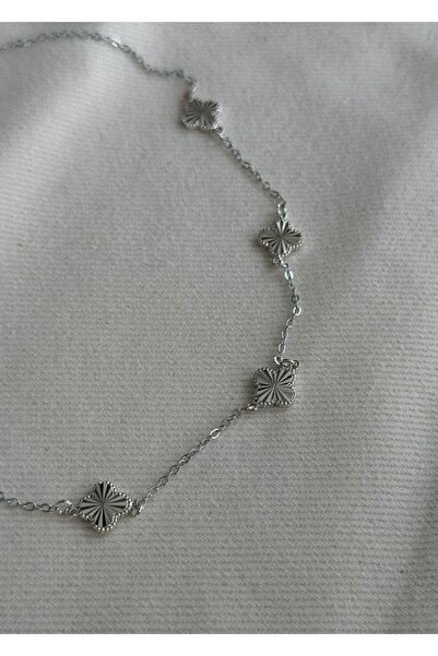 KİLİGİSTANBUL 1 Cmlik, 5-Leaf Clover Necklace (40+5 cm Extension)
