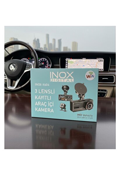 inox x604 Çift lensli Araç Kamerası