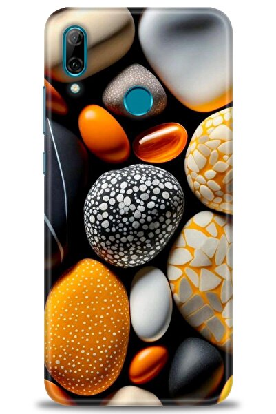 Rulet Aksesuar غطاء متوافق مع هاتف هواوي بي سمارت 2019 HD مطبوع - غطاء سيليكو...